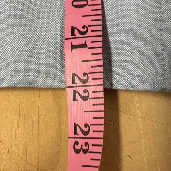 Modern Works Ladies Blue Button Up Shirt/Hidden Buttons Long Sleeves Size M - Picture 13 of 16